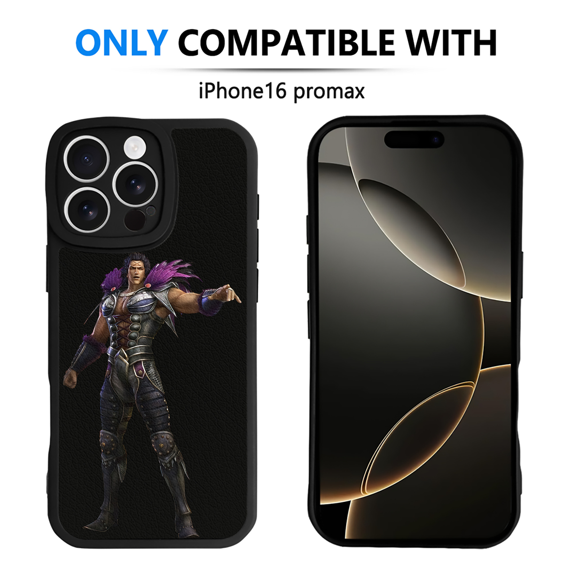 （画像用） 北斗の拳 Fist of the North Star 【iPhone 16シリーズ対応】シリコンスマホケース（レザー調） 材質：シリコン
